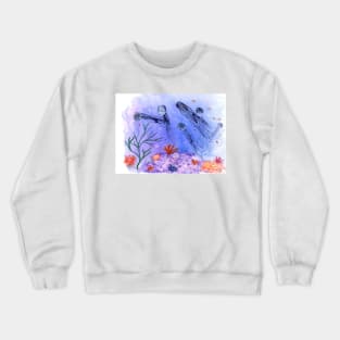 Jellyfish Watercolor Illustration Crewneck Sweatshirt